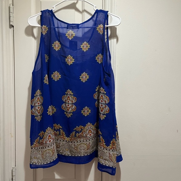 NWT Colors of India sleeveless blouse size M - Picture 8 of 9